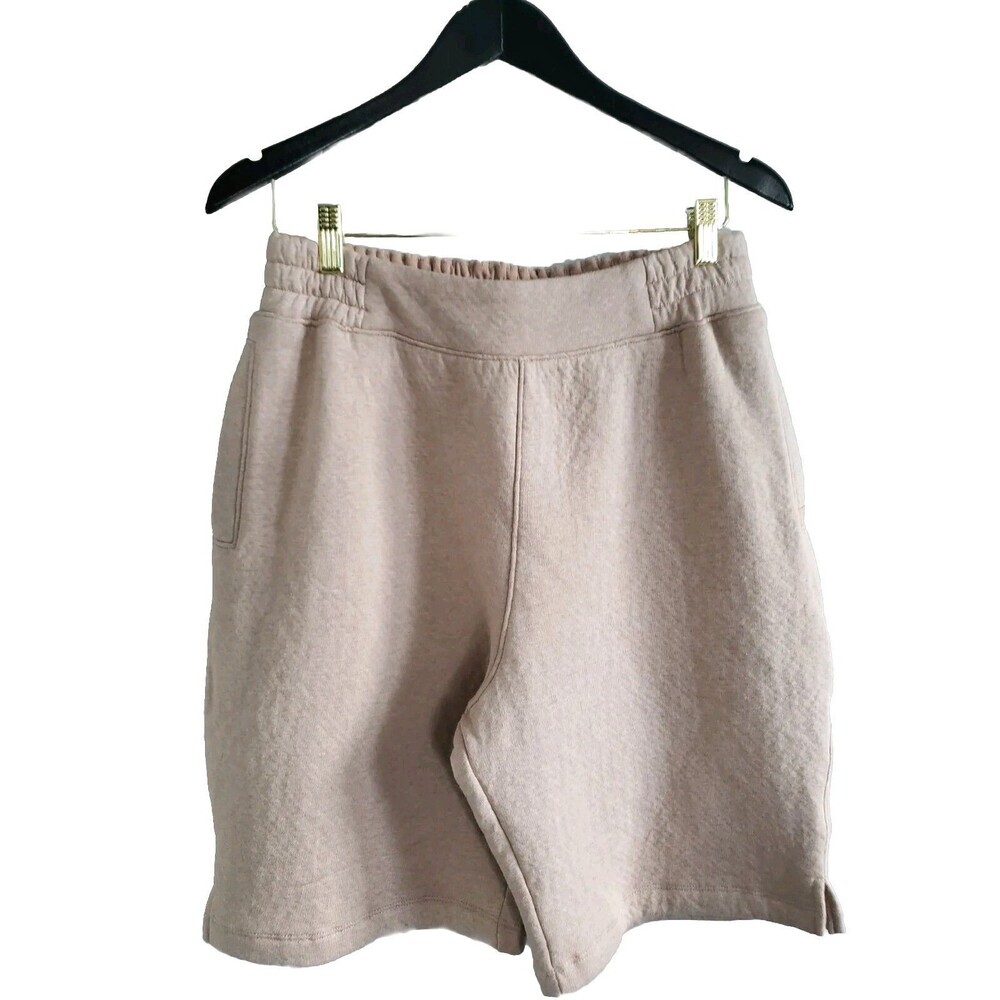 Lunya Shorts  Double Faced Pima Cotton Size Medium Tan Restore Pockets New